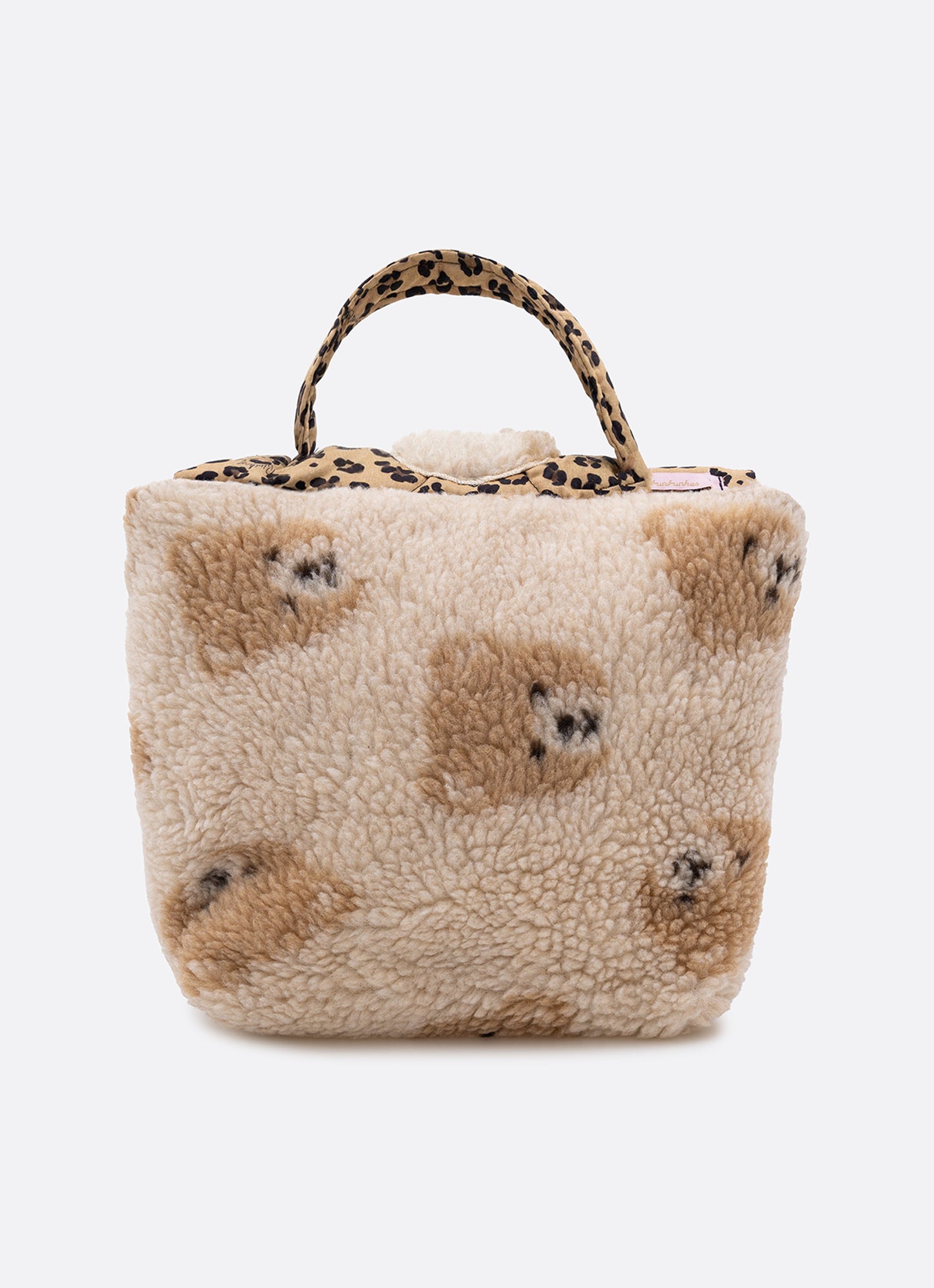 Bolsa Teddy Rostinho Ursas Detalhe Onçinha