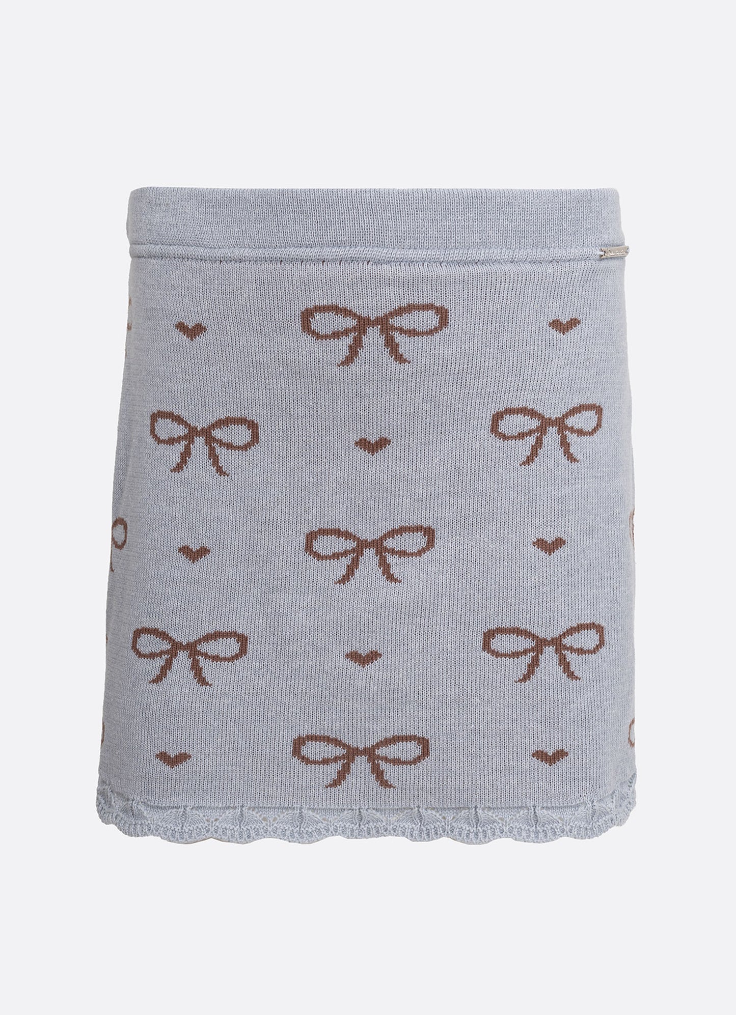 Saia Short Tricot Laços e Corações