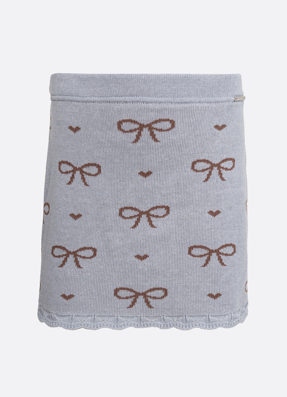 Saia Short Tricot Laços e Corações