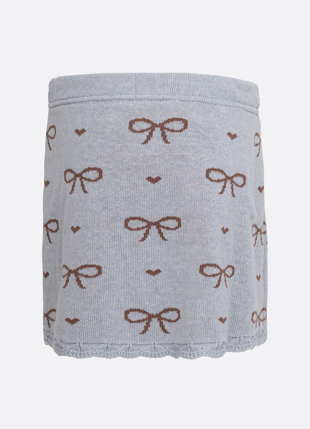 Saia Short Tricot Laços e Corações
