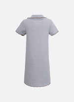 Vestido Tricot Gola Polo Laços Bolsos