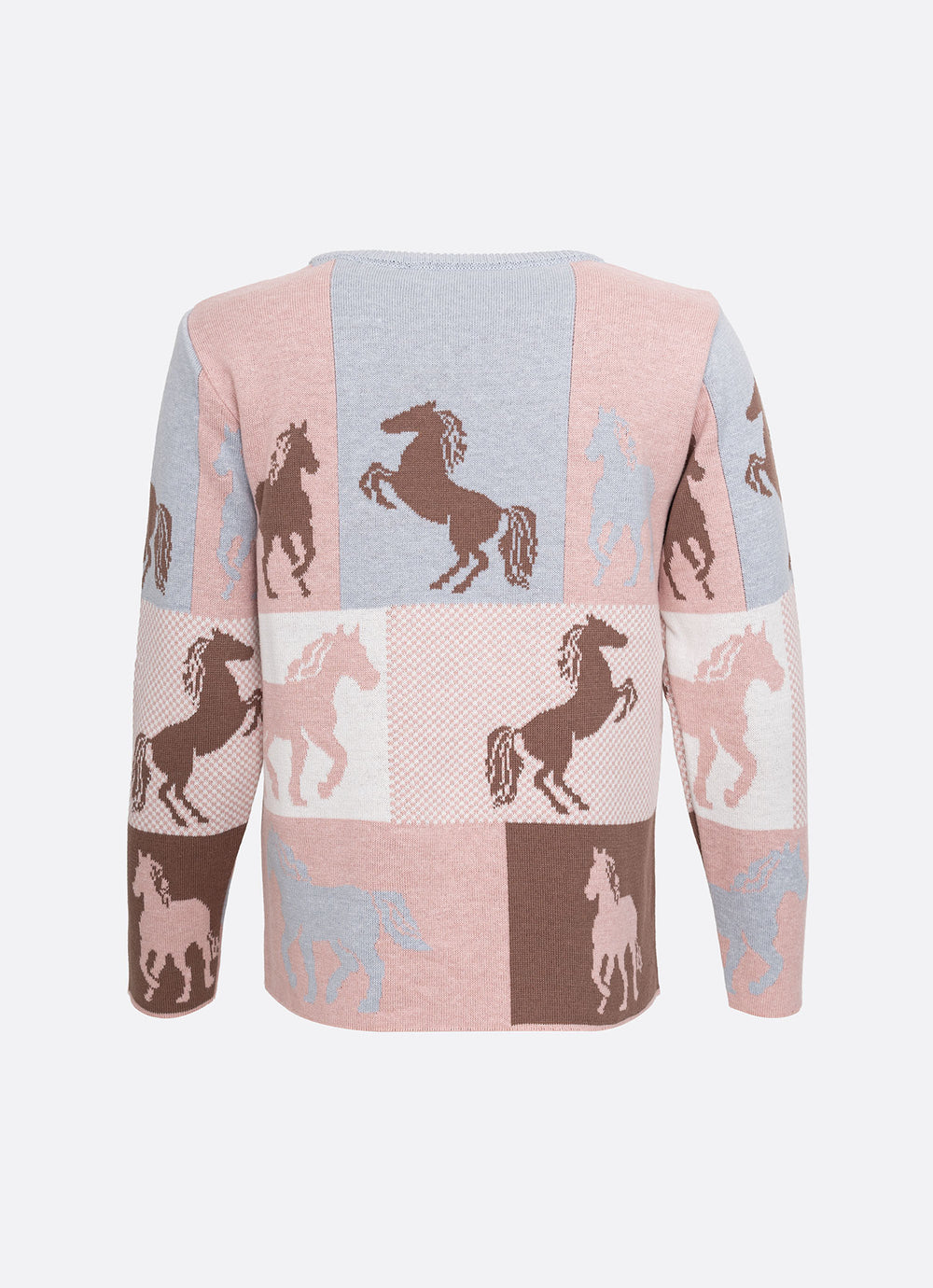 Blusa Tricot Jacquard Multi Cavalinhos