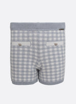 Short Tricot Xadrez Botões Joia