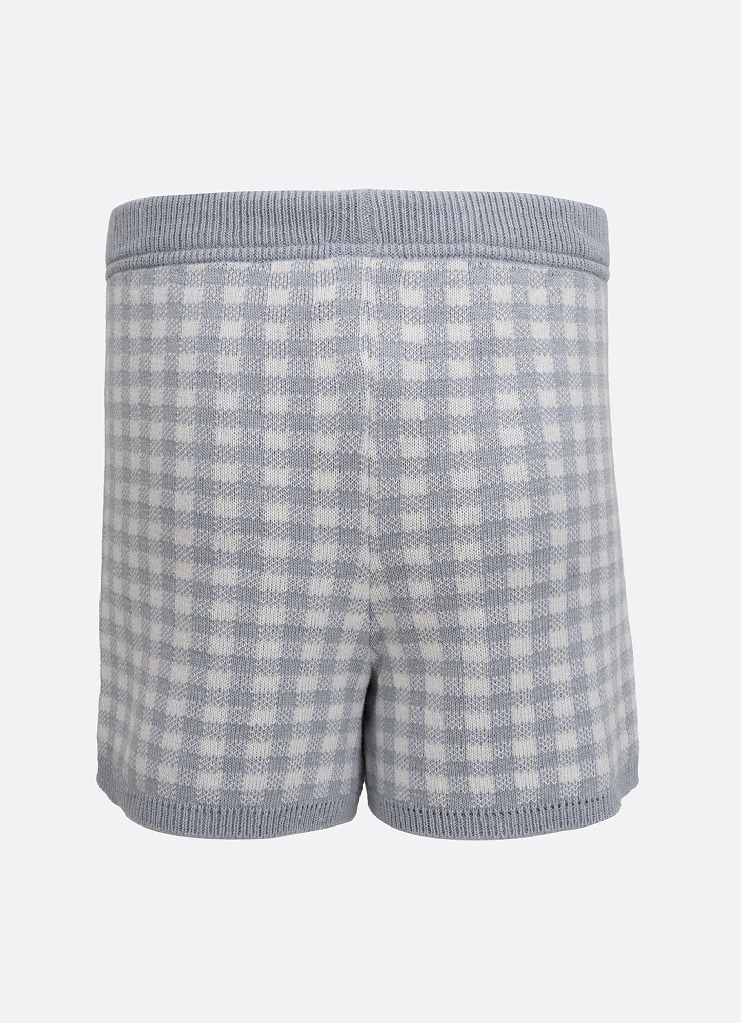 Short Tricot Xadrez Botões Joia