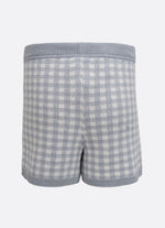 Short Tricot Xadrez Botões Joia