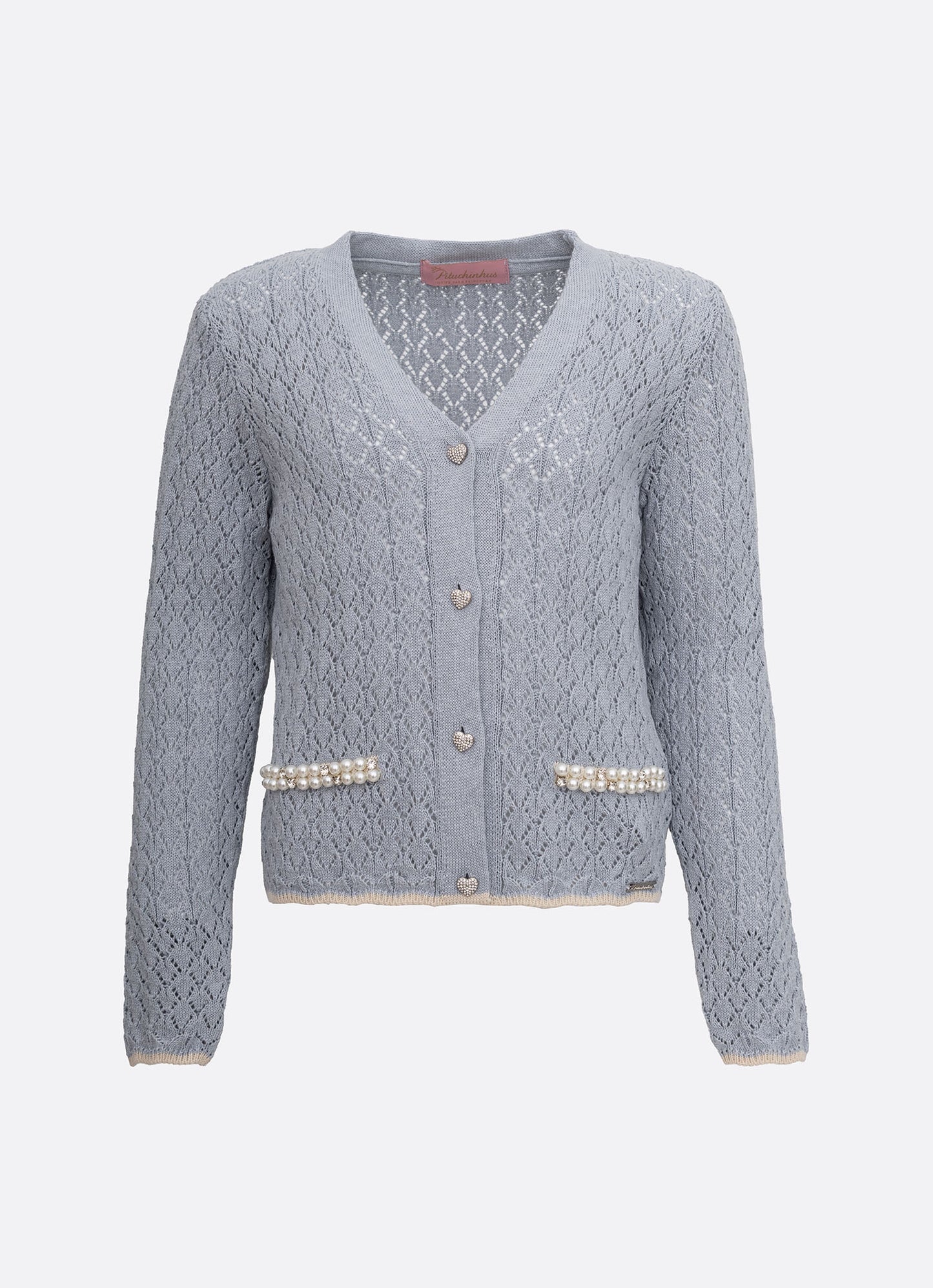Casaqueto Tricot Ponto Renda Bordados
