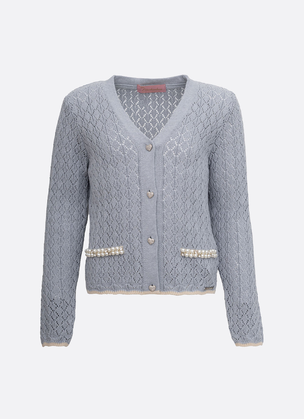 Casaqueto Tricot Ponto Renda Bordados