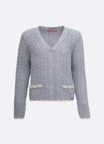 Casaqueto Tricot Ponto Renda Bordados