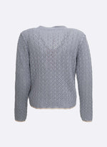 Casaqueto Tricot Ponto Renda Bordados