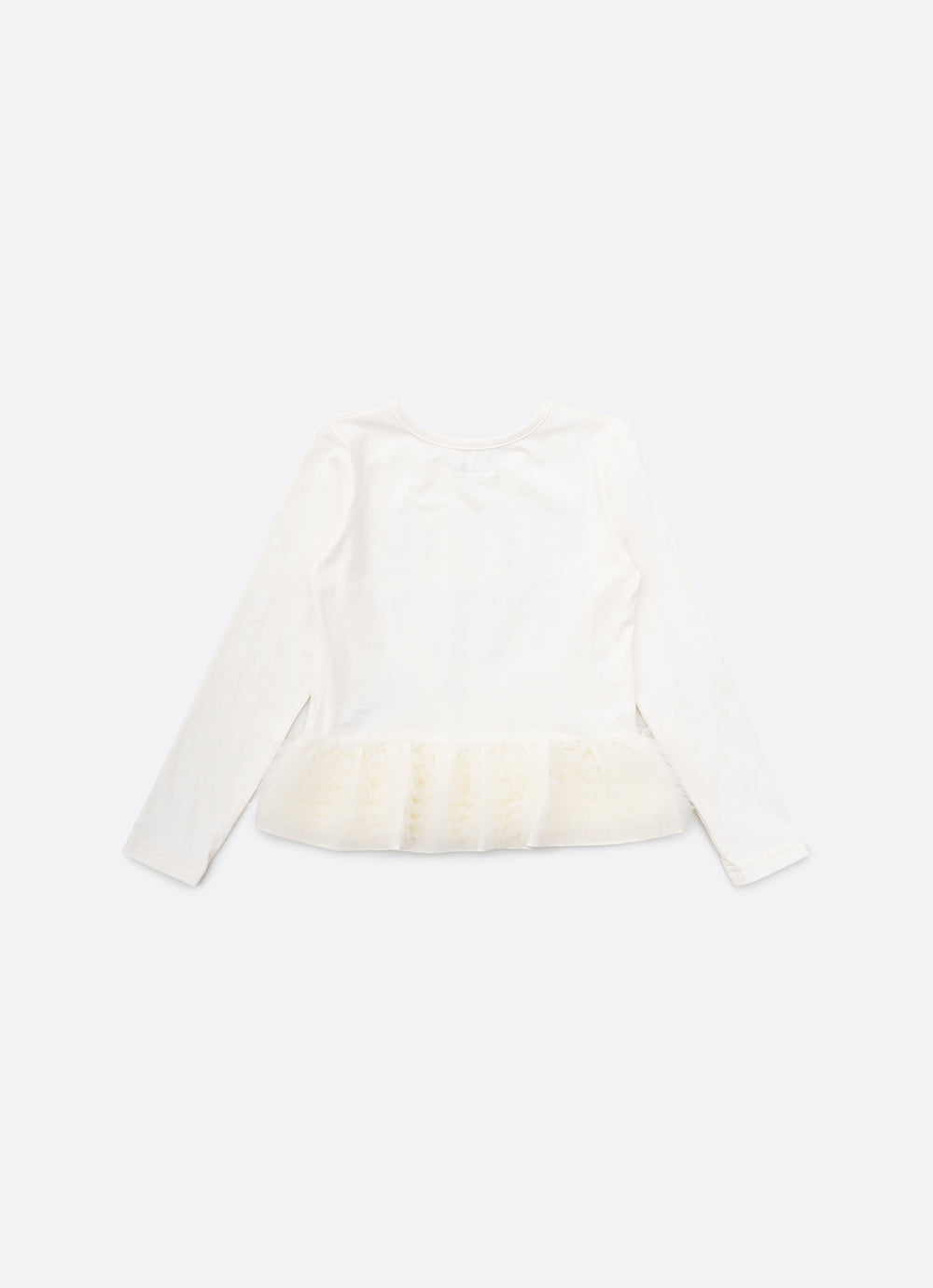 Blusa Cotton Moldura Quadros Frufru Tule Costas