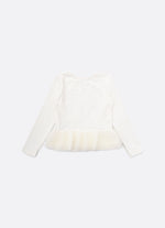 Blusa Cotton Moldura Quadros Frufru Tule Costas