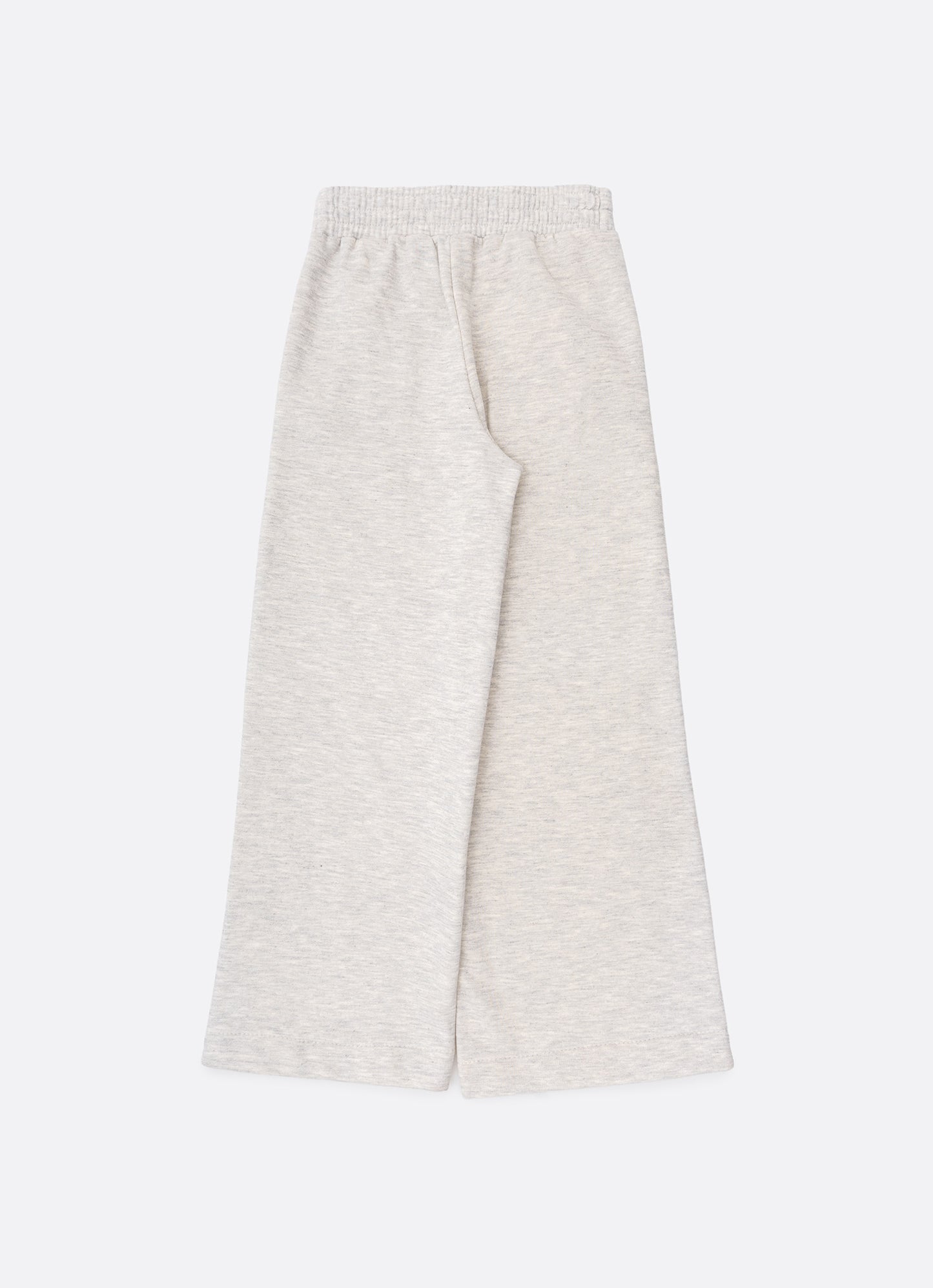 Calça Reta Moletom Recorte Broderi