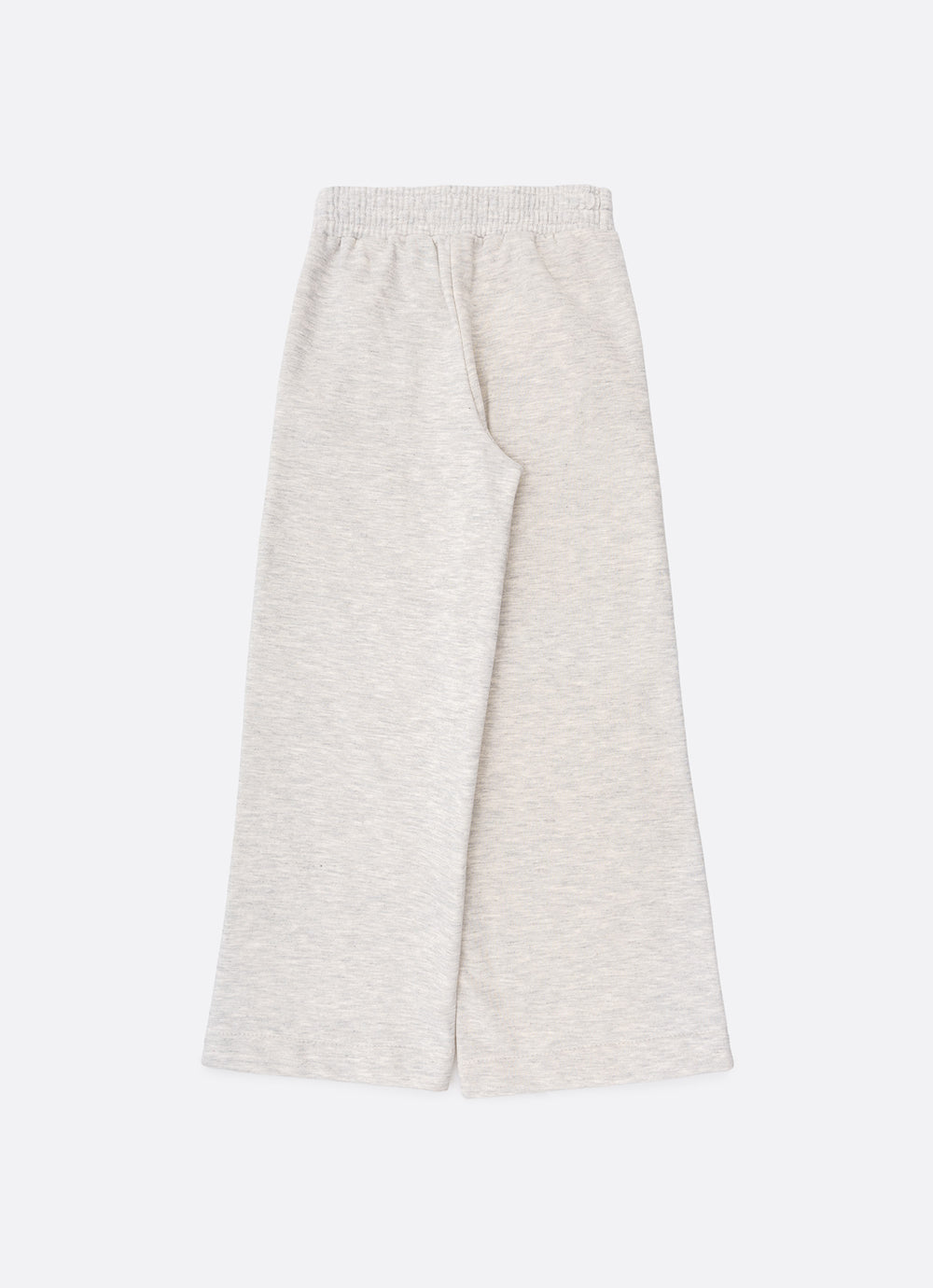 Calça Reta Moletom Recorte Broderi