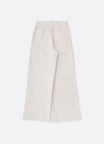 Calça Reta Moletom Recorte Broderi