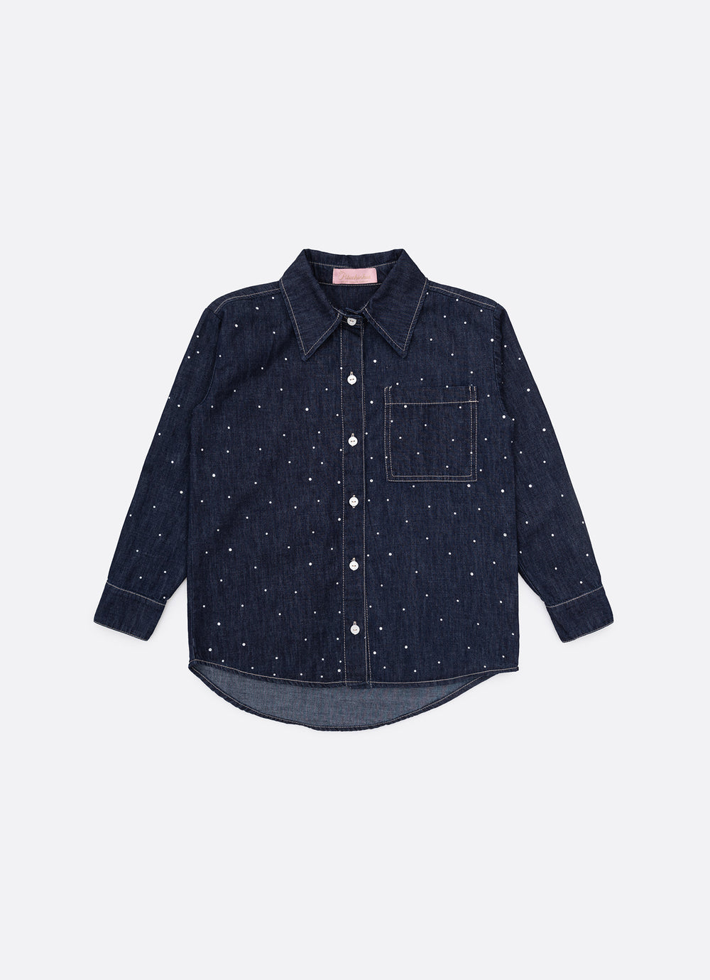 Camisa Jeans Fino Cristais