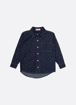 Camisa Jeans Fino Cristais