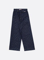 Calça Reta Jeans Cristais