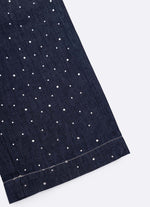 Calça Reta Jeans Cristais