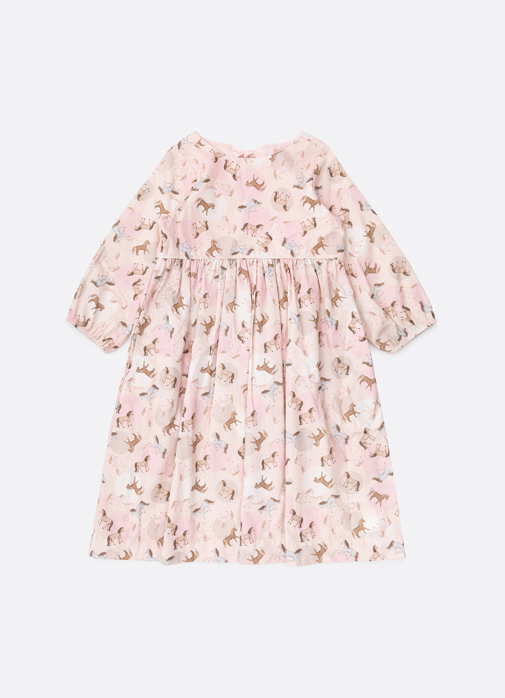 Vestido Algodão Cavalinhos e Poá Bolsos