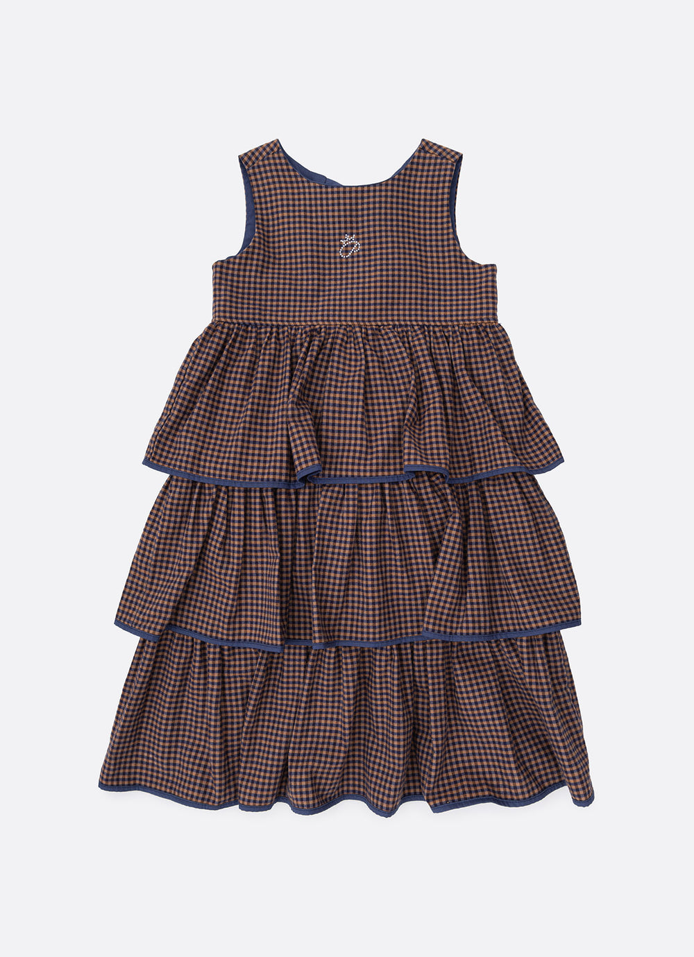 Vestido Xadrez Babados P Cristal