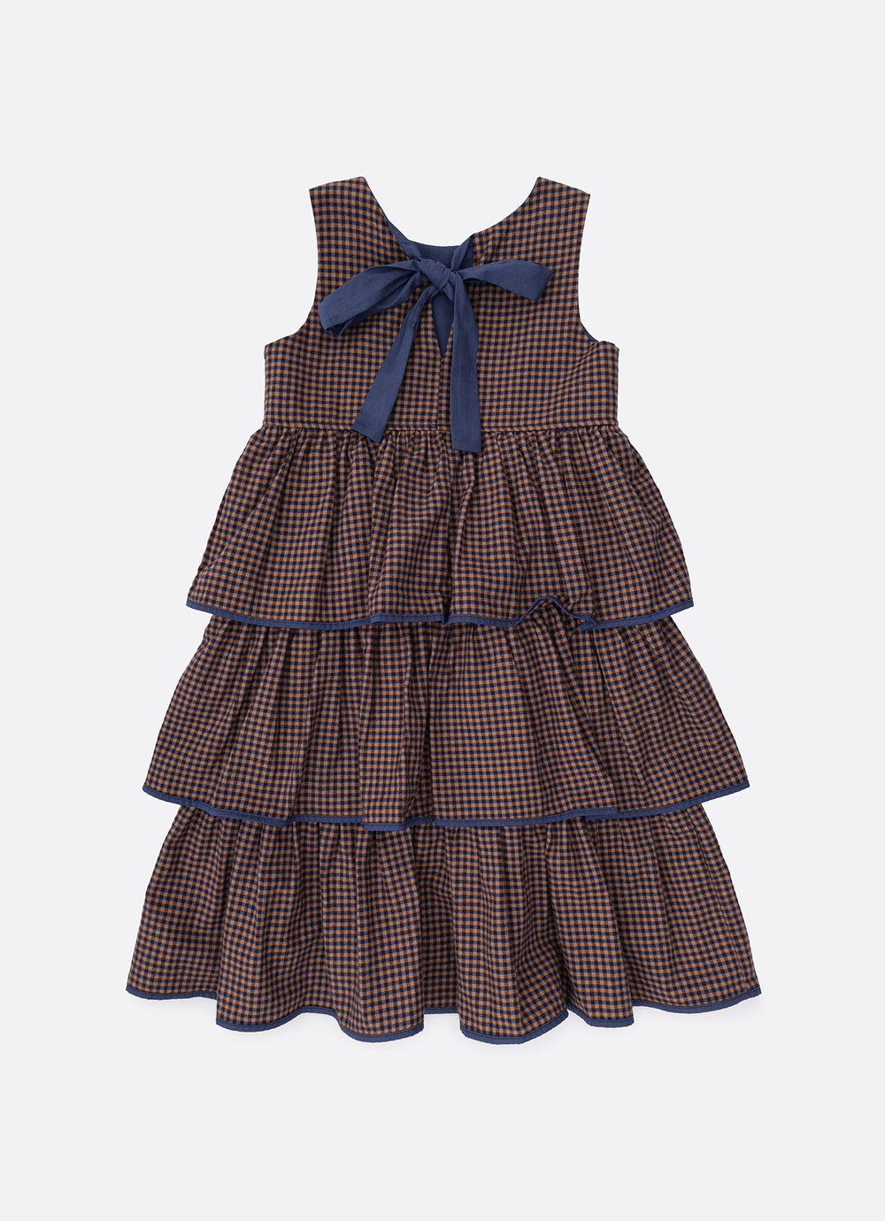 Vestido Xadrez Babados P Cristal