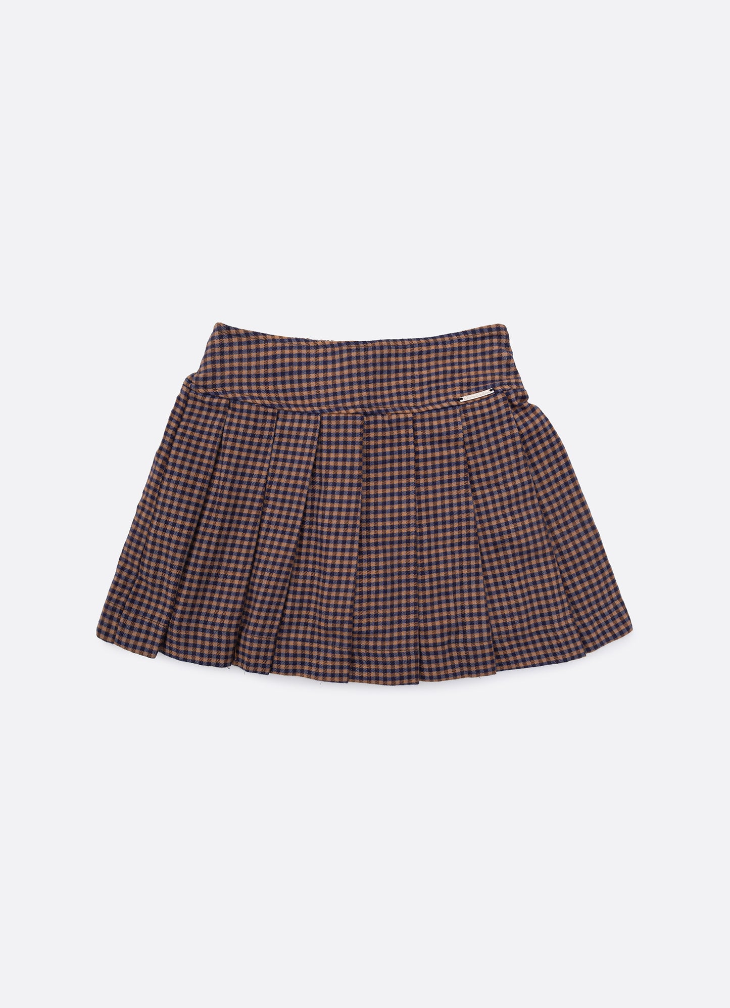 Saia Short Xadrez Pregas