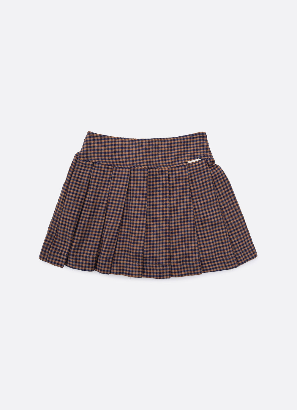 Saia Short Xadrez Pregas