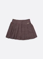Saia Short Xadrez Pregas
