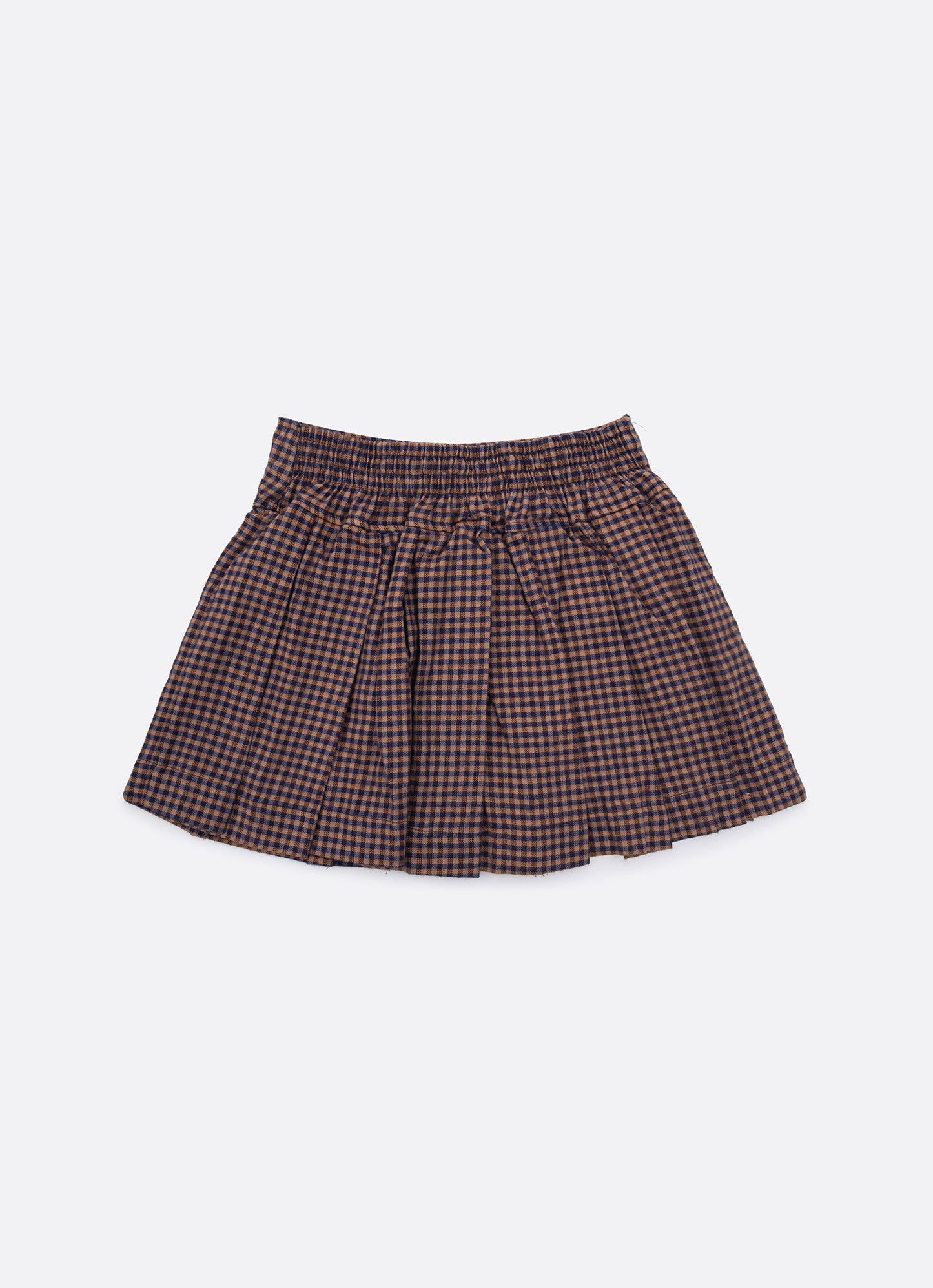 Saia Short Xadrez Pregas