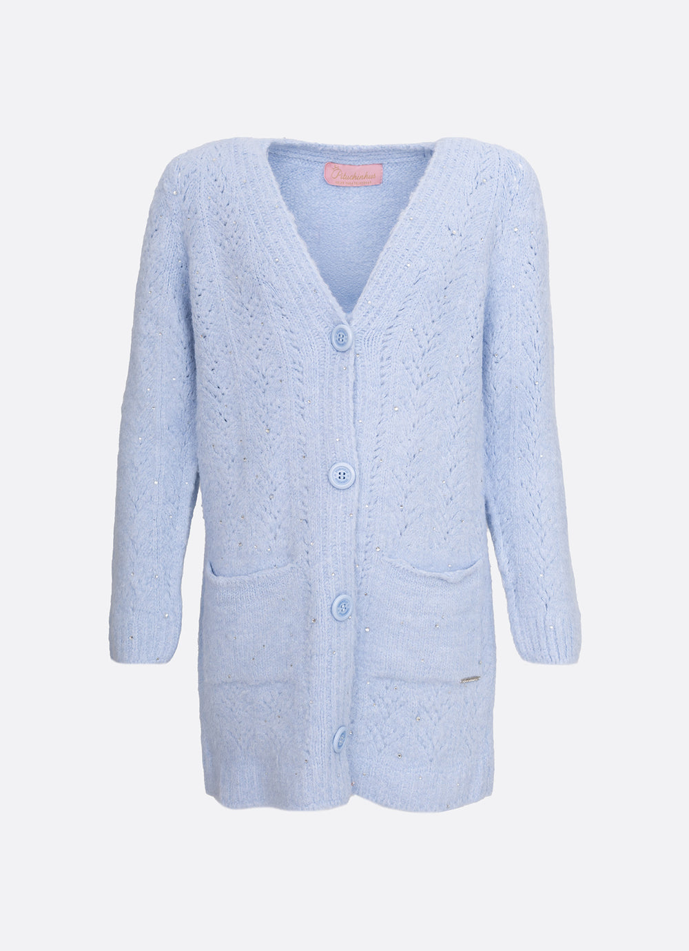 Casaco Tricot Sem Costura Cristais