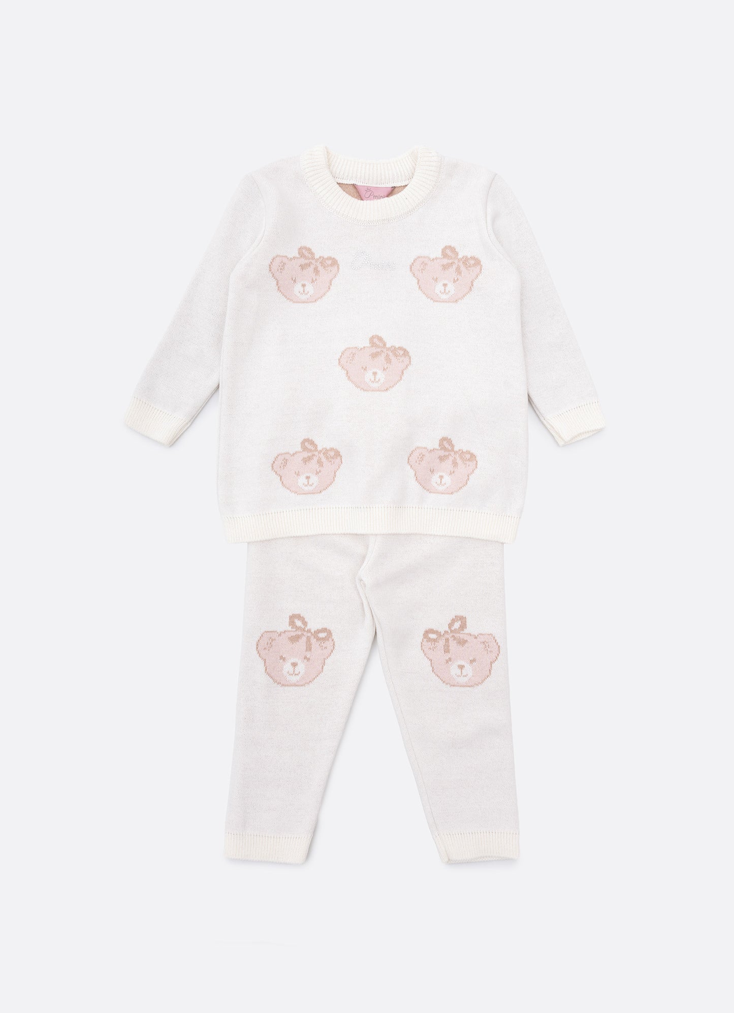 Conjunto Blusa e Legging Tricot Ursinhas