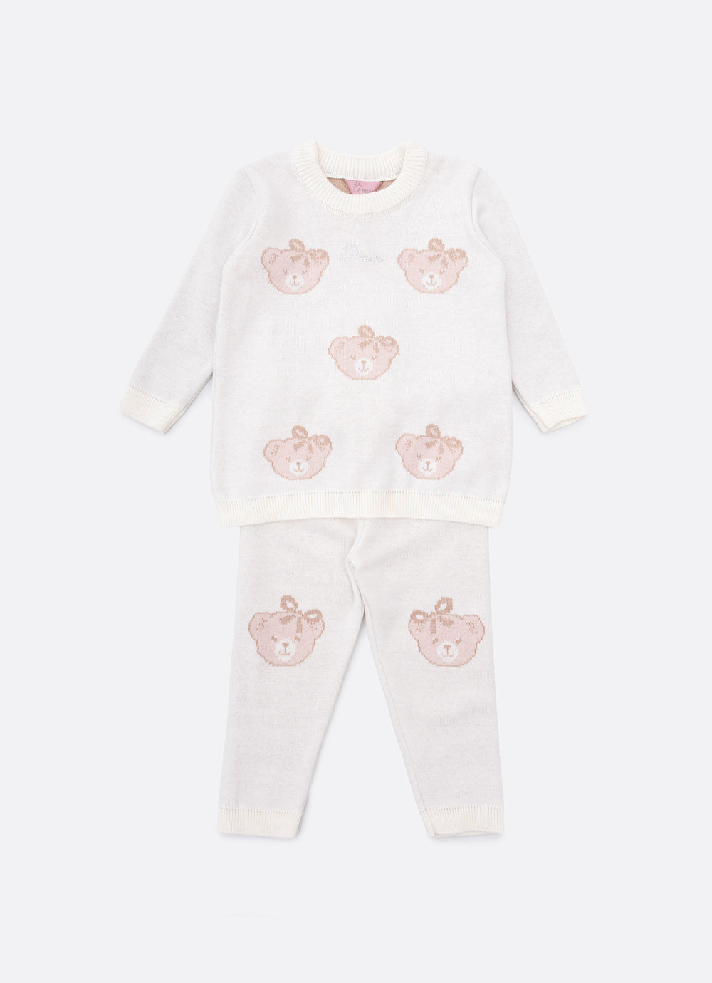 Conjunto Blusa e Legging Tricot Ursinhas