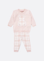 Conjunto Blusa e Legging Tricot Ursa Xadrez