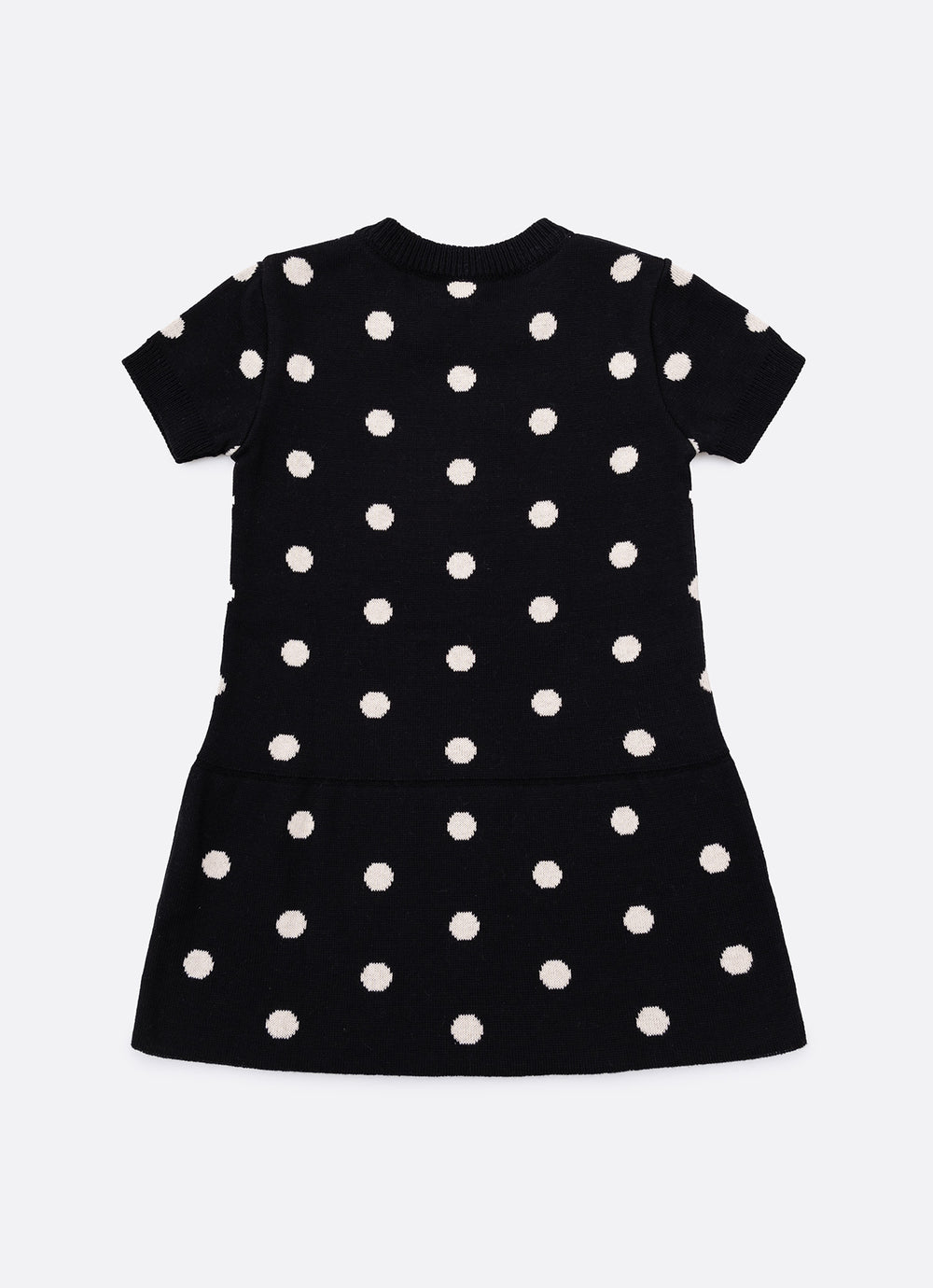 Vestido Tricot Poá Laço