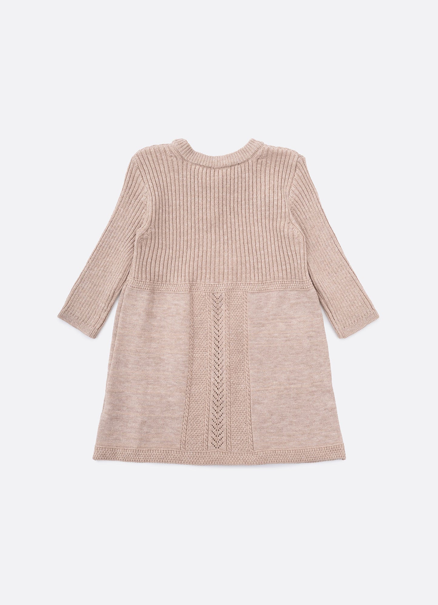 Vestido Tricot Canelado Com Pontos