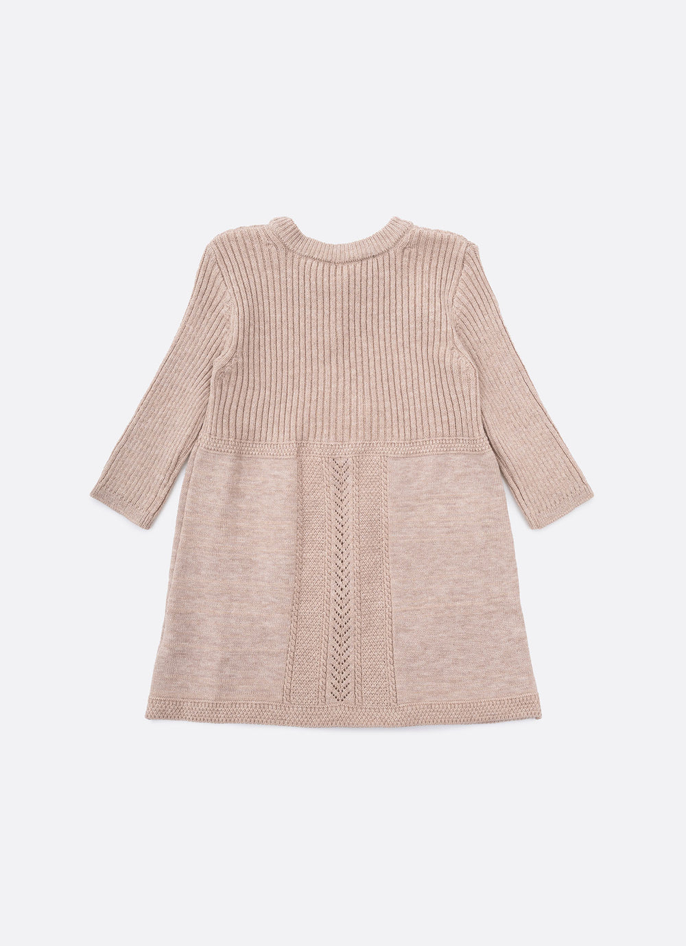 Vestido Tricot Canelado Com Pontos