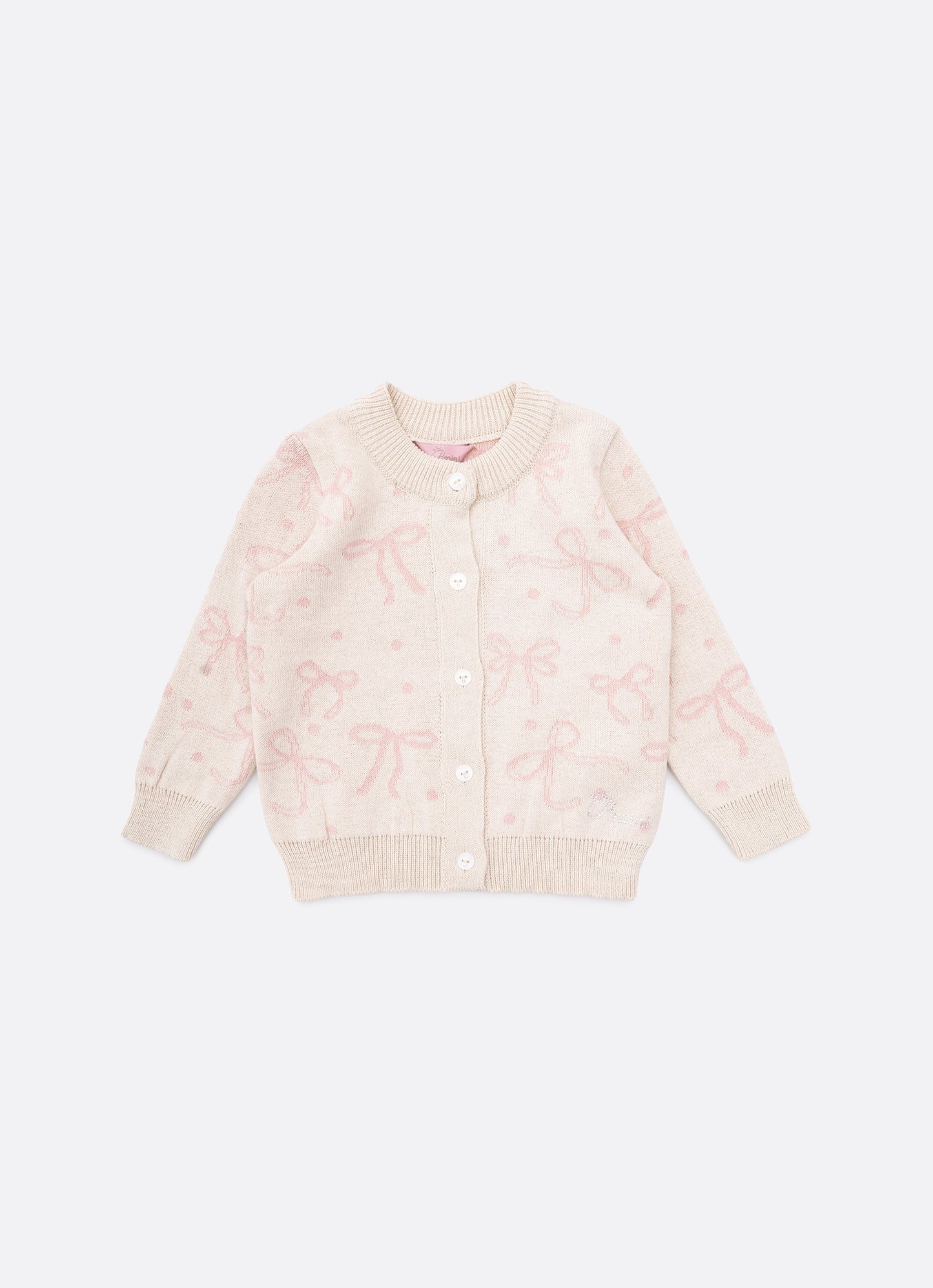 Casaqueto Tricot Jacquard Laços