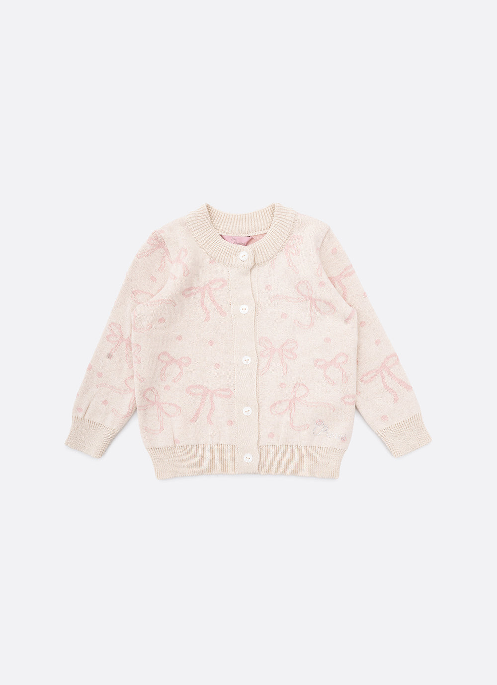 Casaqueto Tricot Jacquard Laços