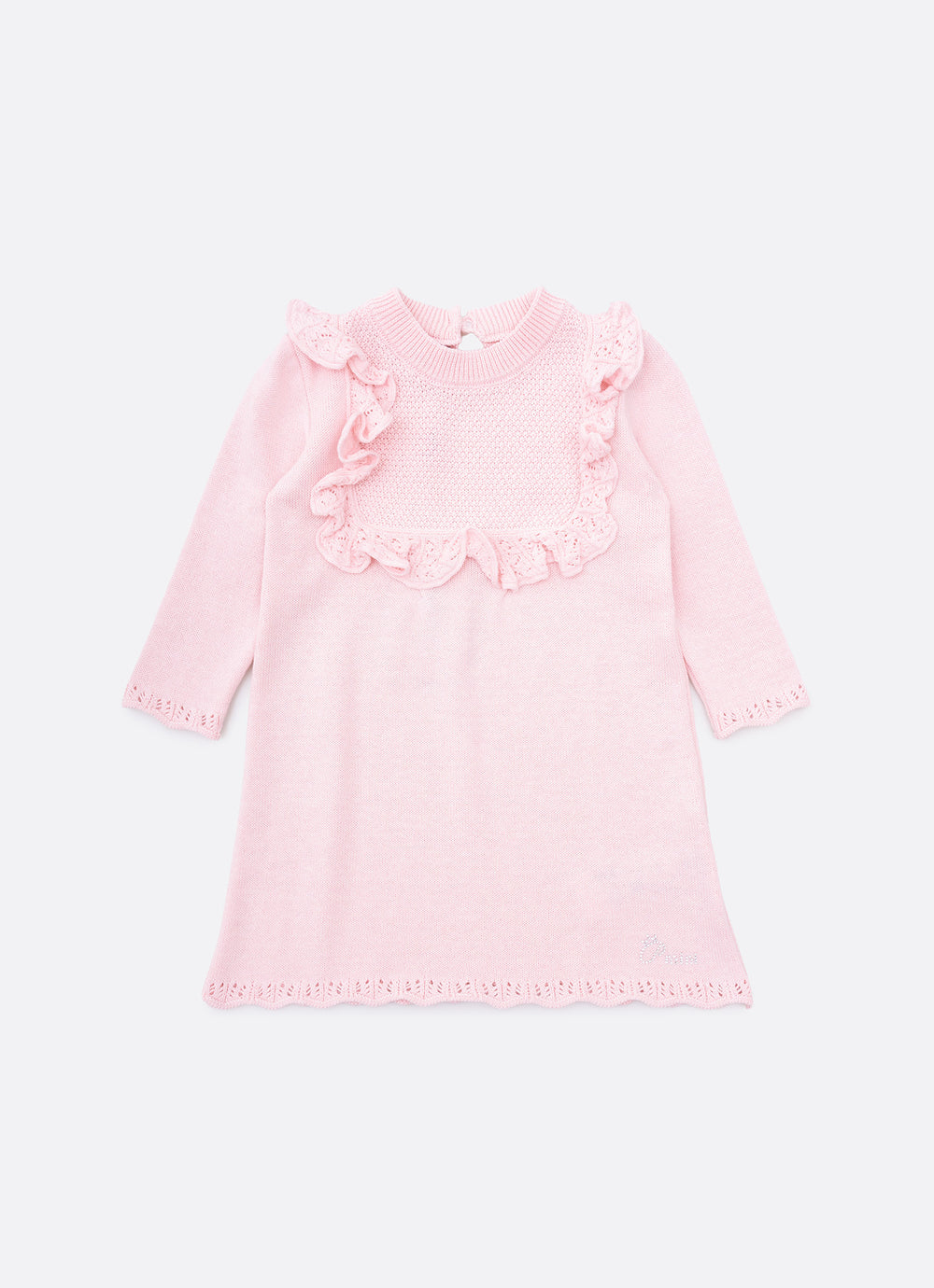 Vestido Tricot Detalhe Babado