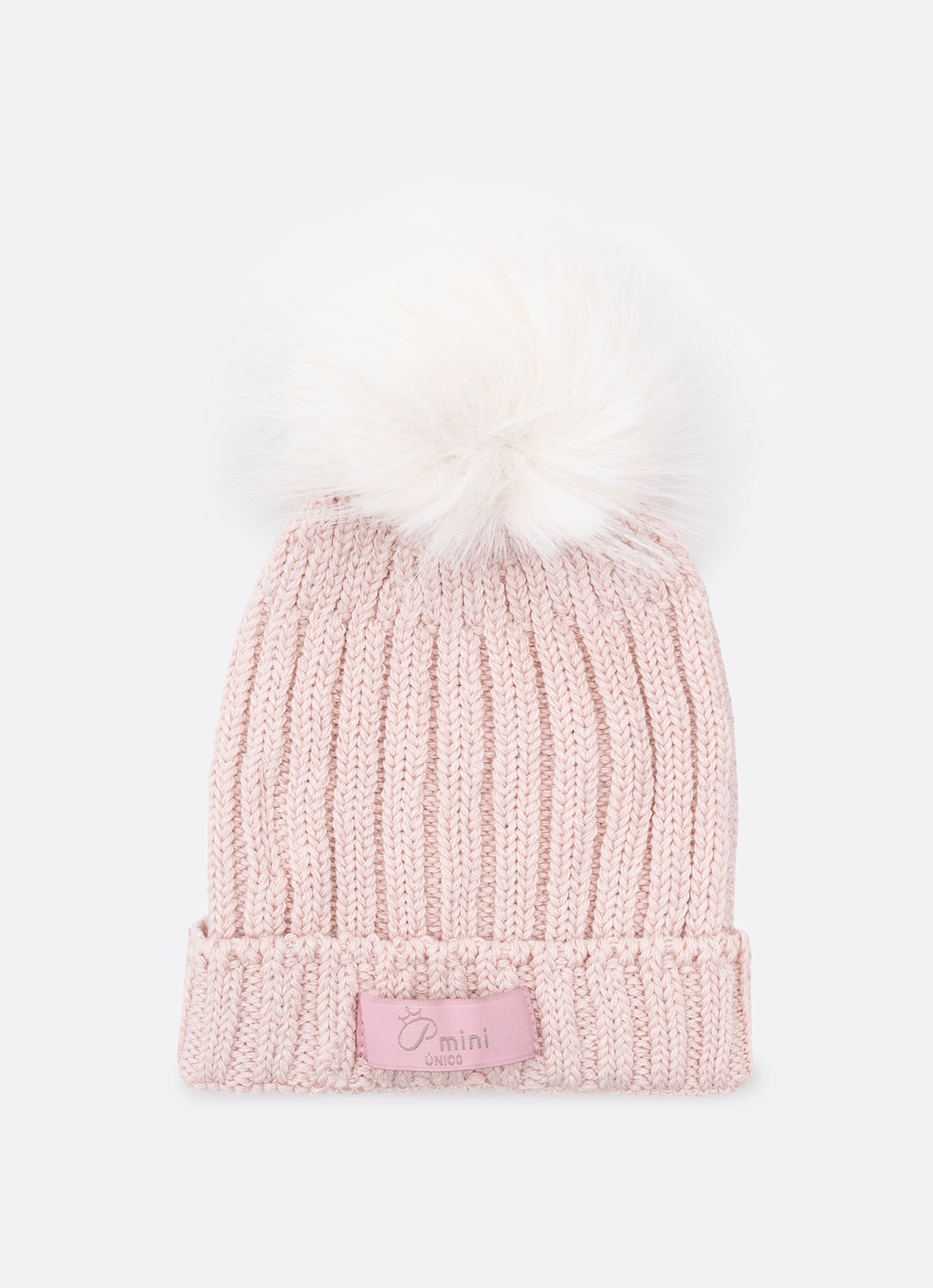 Touca Tricot Canelada Bordado Pérolas e Cristais