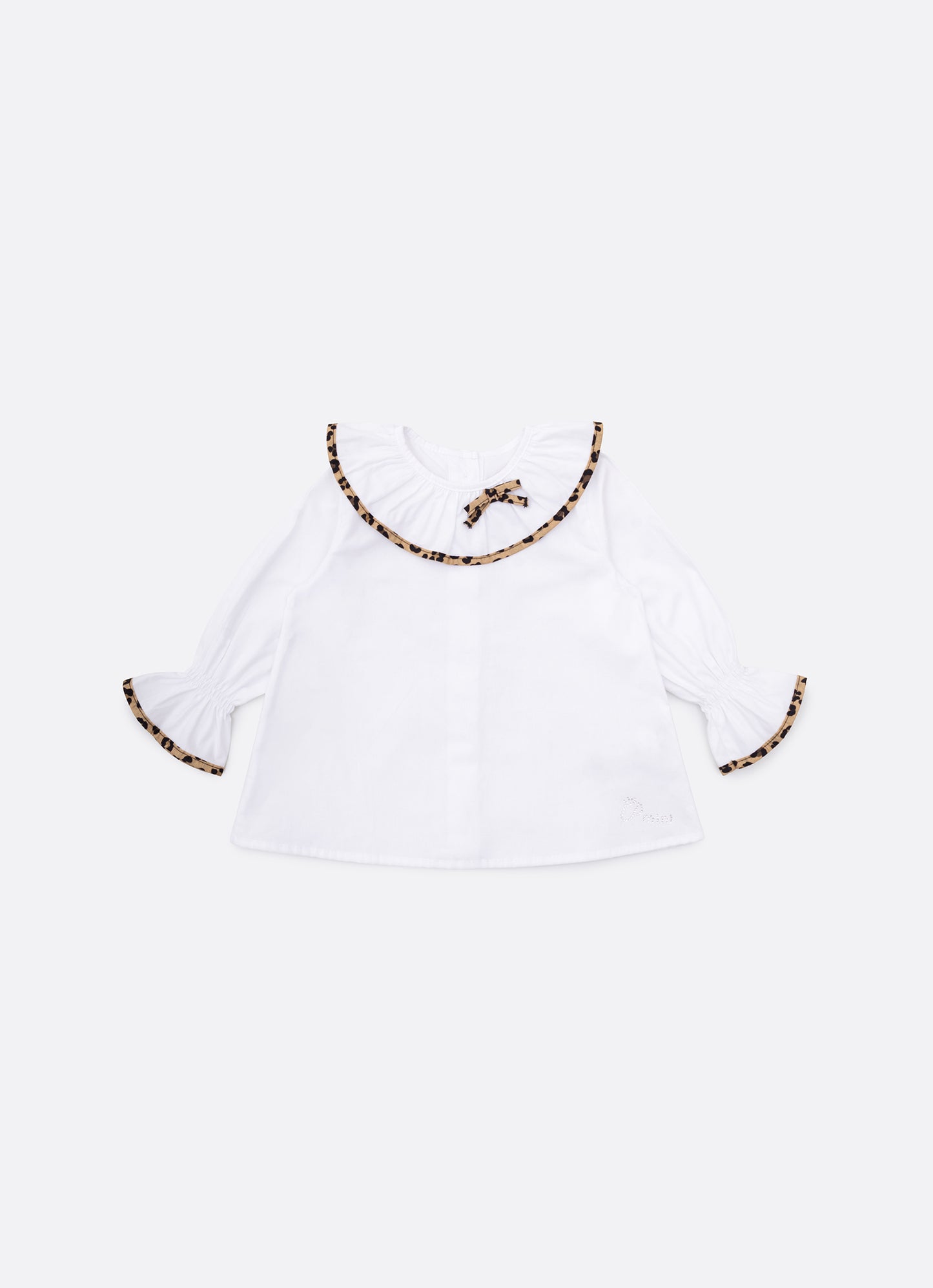 Camisa Tricoline Detalhe Onçinha