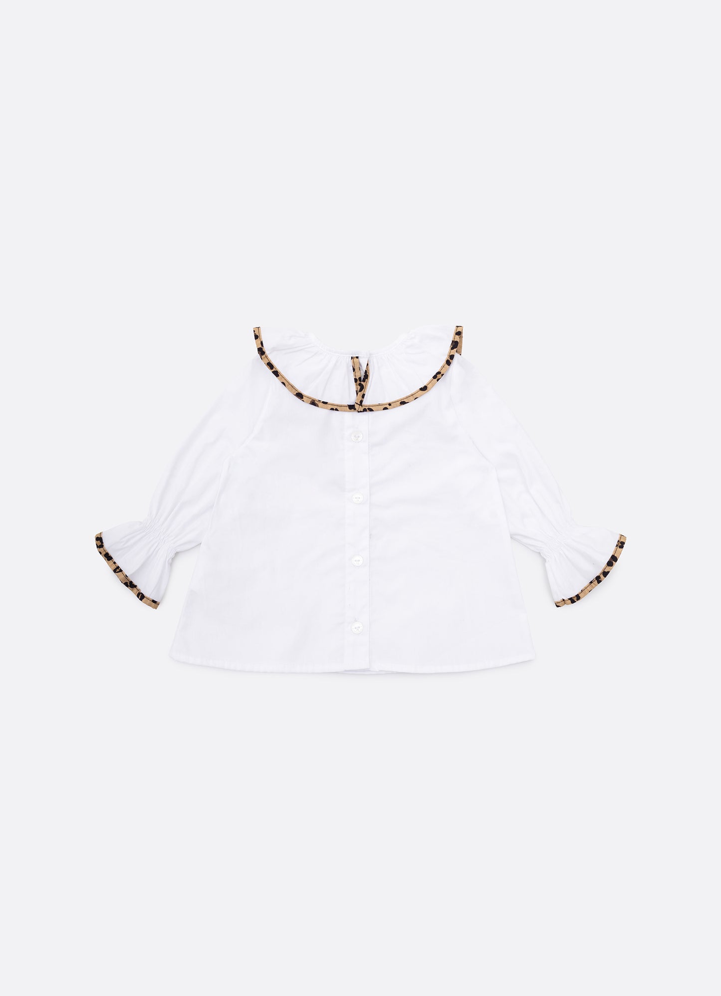 Camisa Tricoline Detalhe Onçinha