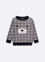 Blusa Tricot Xadrez Ursinho For Boys