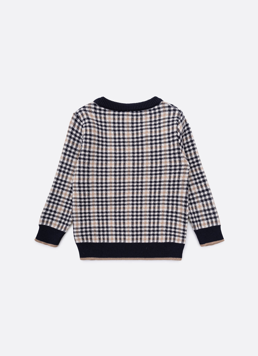 Blusa Tricot Xadrez Ursinho For Boys