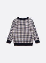Blusa Tricot Xadrez Ursinho For Boys