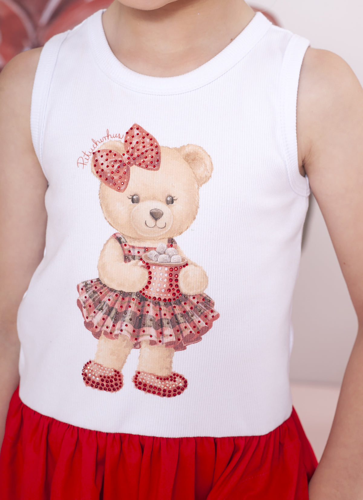 Vestido Ribana Saia Tricoline Natal