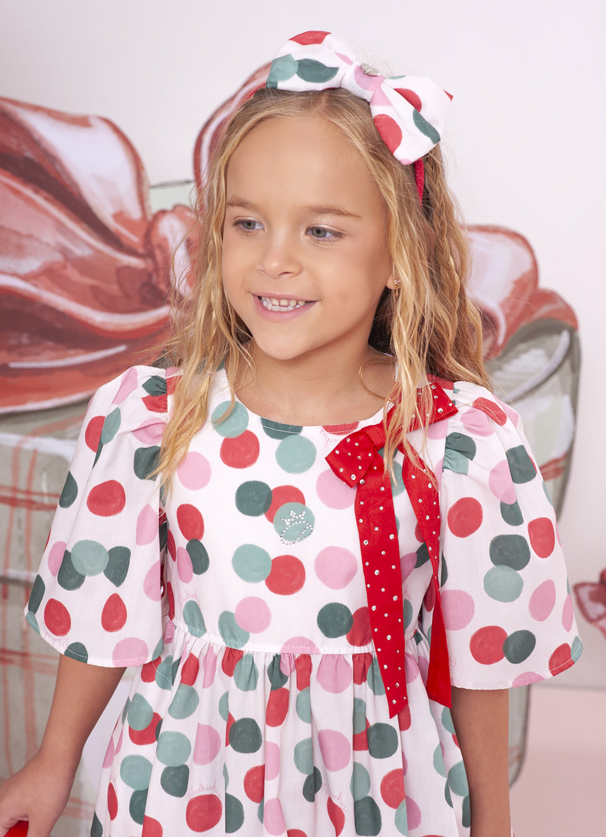 Vestido Algodão Poá Natal
