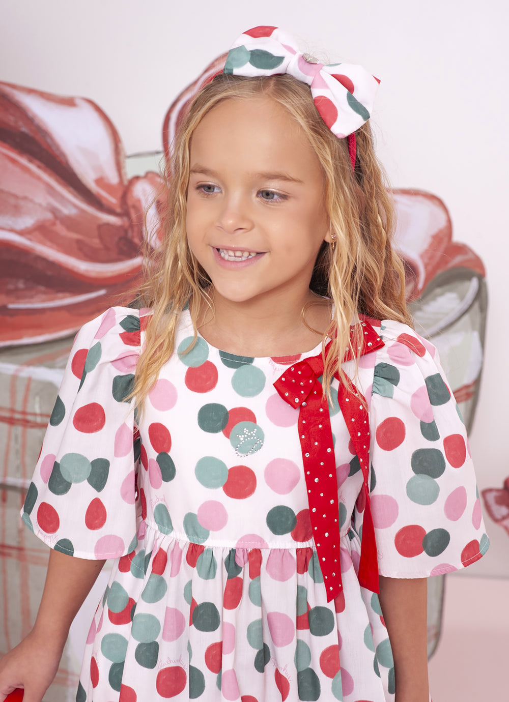Vestido Algodão Poá Natal
