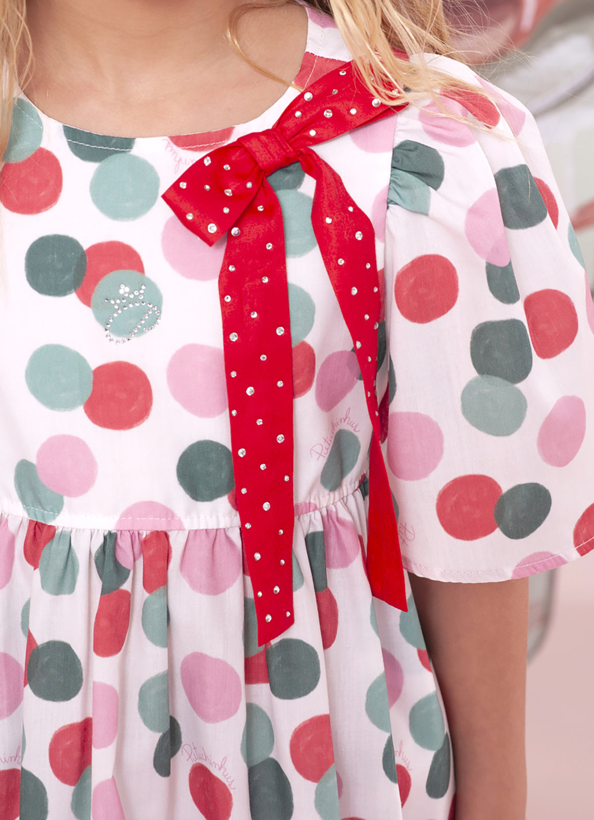 Vestido Algodão Poá Natal
