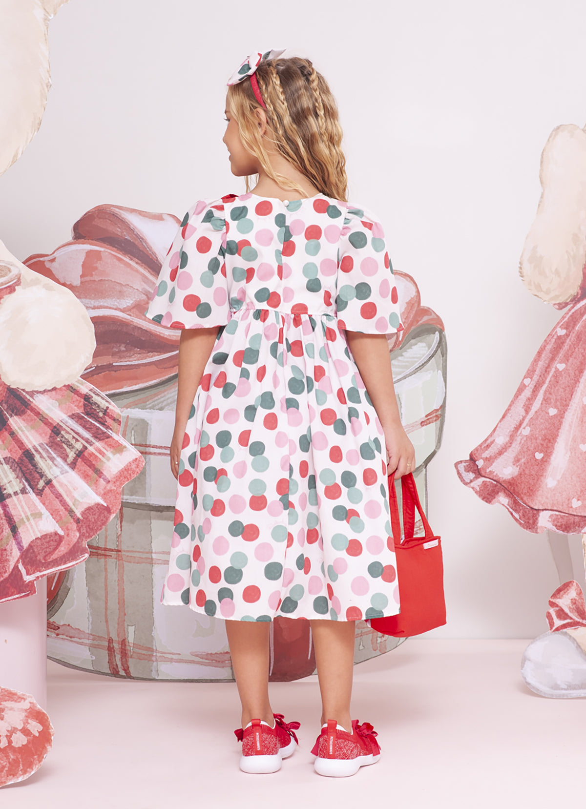 Vestido Algodão Poá Natal